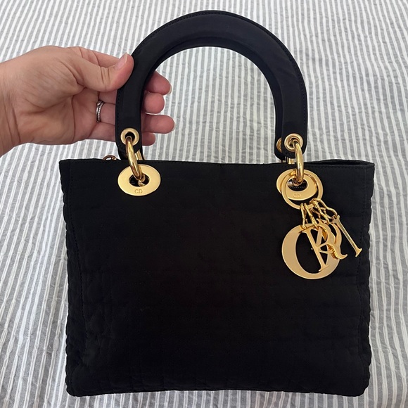 Dior Handbags - Christian Dior nylon lady Dior handbag in EUC